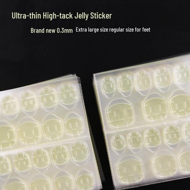 

Ultra-Thin Jelly Gel Nail Stickers: Double-Sided, High Viscosity & Waterproof