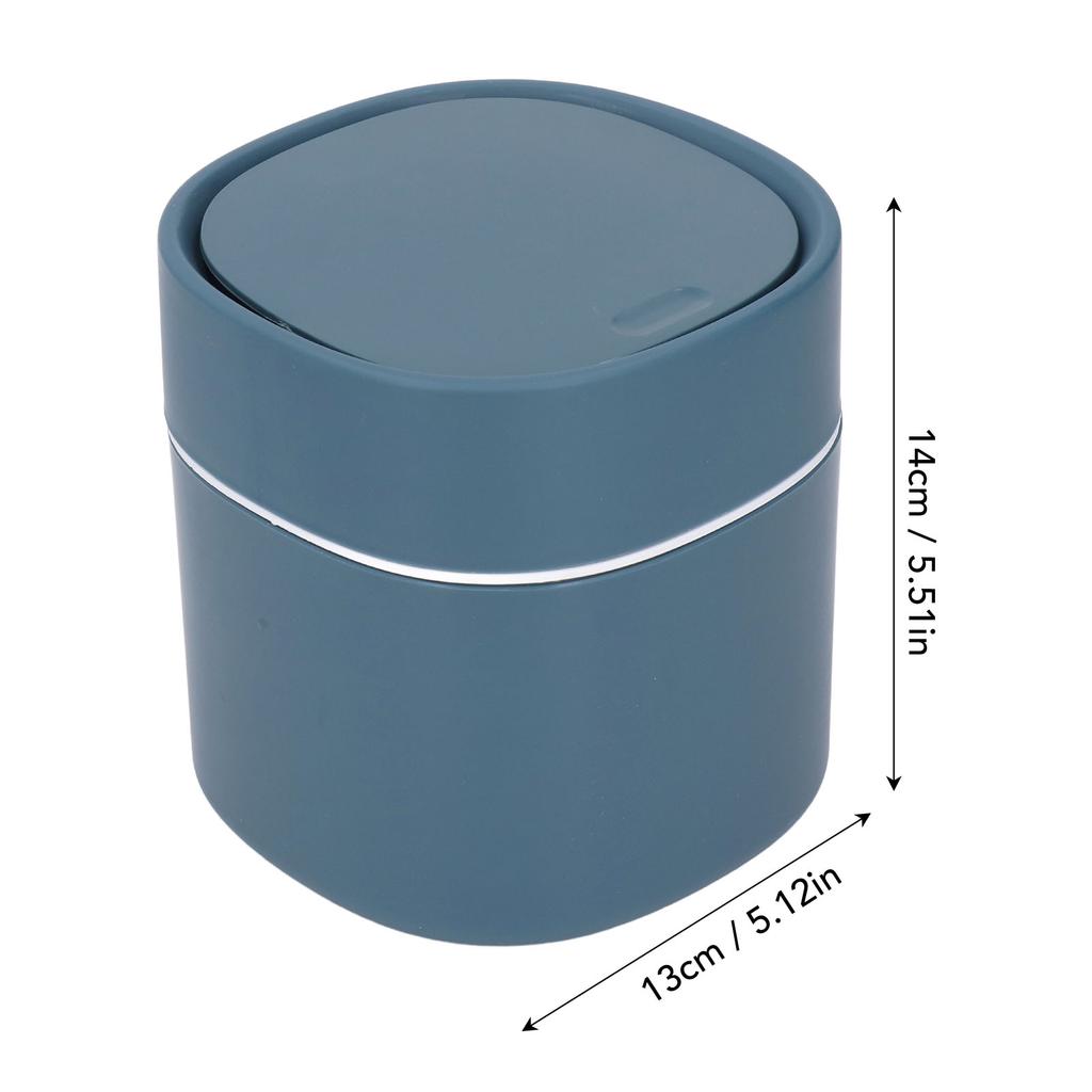 Desktop Trash Can ABS PP Multipurpose Small Garbage Can Debris Storage Cleaning Can with Lid for Home Bedroom Study Room