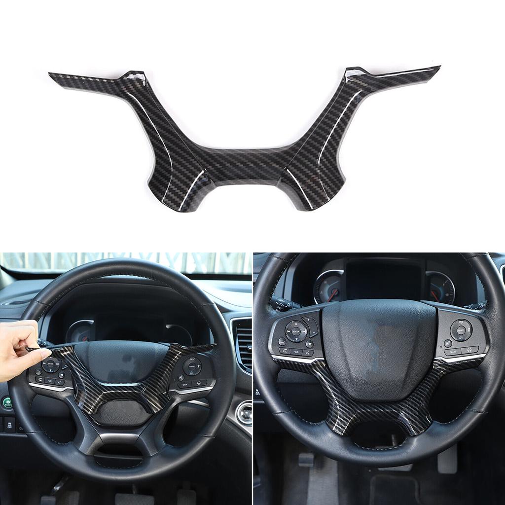 ABS Carbon fiber Steering Wheel Cover Trim Frame For Honda Pilot -22