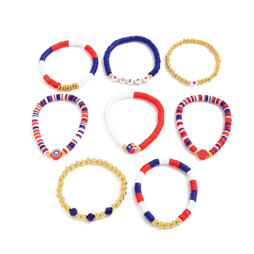Ingemark Goth Soft Pottery Stackable Elastic Chain Bracelets for Women On Hand Vintage Charm Bangles Birthday Couple Jewelry New