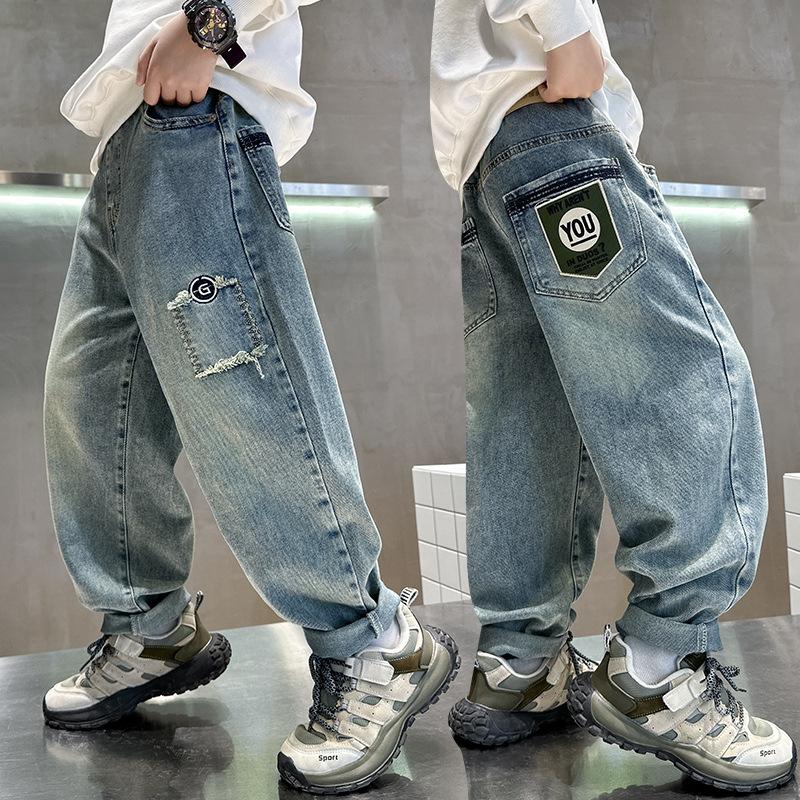 Children's Jeans Autumn Wear Handsome Boys Spring and Autumn Style Handsome Versatile Jeans