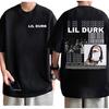 Rappare Lil Durk Musikalbum Affisch Grafiska T-shirts Herr Hip Hop Vintage Kortärmad T-shirt Mode Casual Överdimensionerade T-shirts