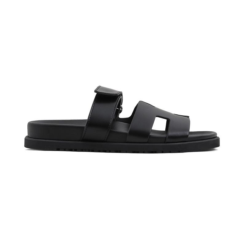 Uncle's house has the same spot second uncle slippers for women in the summer of 2025, new fashionable thick-soled outer wear Velcro sandals for women