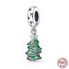 Lucky Snowflake Charm Bead Charms Compatible With 3mm Authentic Bracelets Copper Glitter Christmas Tree Crystal Ball Penguins Charm Bead Charms