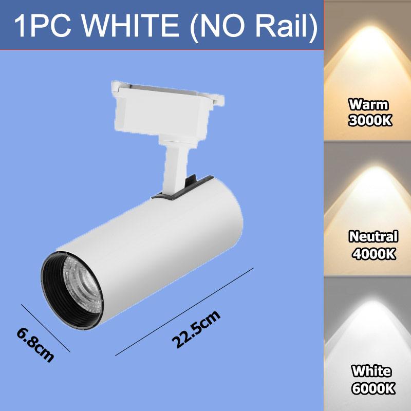 

Светодиодный трековый светильник 3-цветный радужный прожектор Hill 110 В/220 В рельсовый атмосферный светильник для декора гостиной алюминиевый потолочный точечный светильник 12W Neutral light