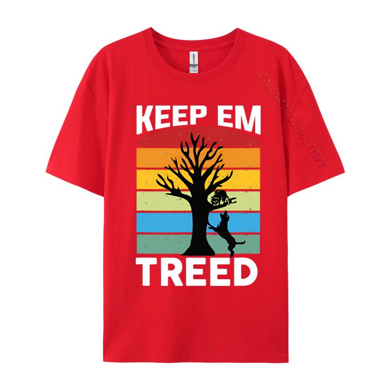 Slim Fit Mens T Shirt Keep Em Tree d Raccoon Coonhunting Tshirt Cute Style Tees Cotton Printed On Casual S