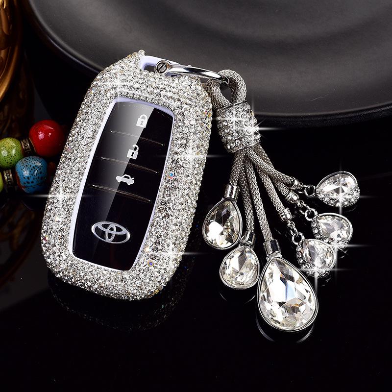 Compatible Toyota Key Case for Corolla, Camry, Avalon, RAV4, Venza, Highlander, and C-HR - Women's Buckle Design