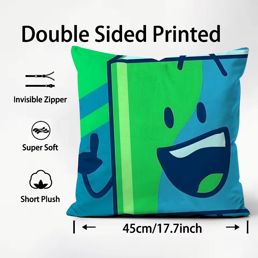 

Battle For Dream Island Cushion Cover Plush Fabric Soft DoubleSided Printed Sofa Warm Winter Home Child Gift Pillow Case 30x30cm