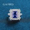 Simulated 925 Sterling Silver Women's Sapphire, Emerald, Ruby, and Diamond Ring In Stock