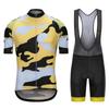 Men Women Cycling Jersey Bib Shorts Set Breathable Mountain Road Bike Outfit