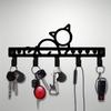 Creative Metal Key Hook Rack - Multifunctional Wall Organizer for Kitchen, Garage