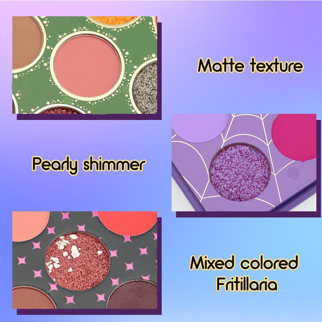 9-color Eyeshadow  Suitable For  Gothic Style Halloween Makeup  Long-lasting Dark Eyeshadow