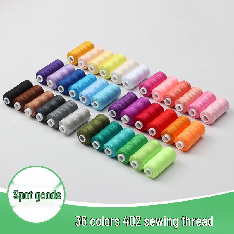 Colorfast Polyester Sewing Thread - 6 Spools (400 Yards Each) for DIY Handcrafts