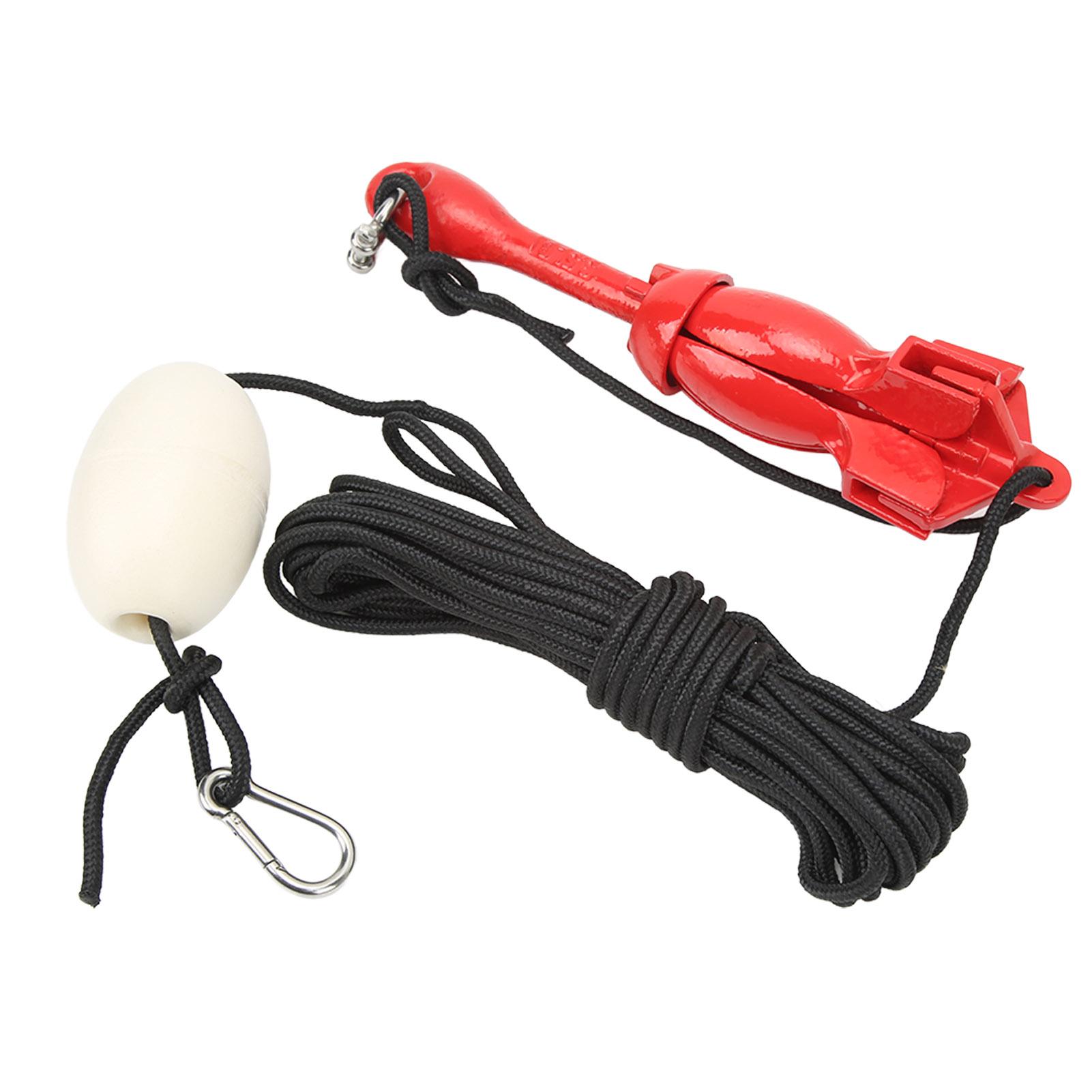 

Якорь для лодки с 39,4-футовым буксировочным тросом, сумка для переноски, складной якорь-кошка из углеродистой стали для каяка на море