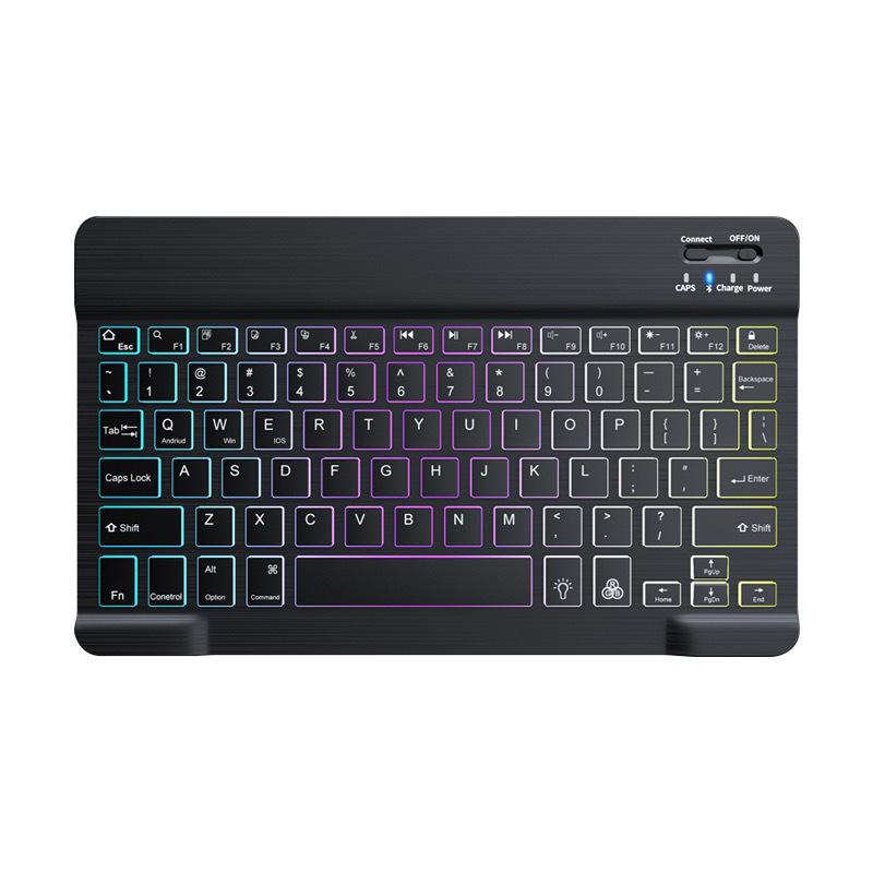 

Gradient Luminous Bluetooth Wireless Keyboard & Mouse Set with Multi-language Support (Spanish, Russian, Thai, Japanese) for Tablets.