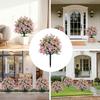 22" Realistic Artificial Topiary Ball with Spike Fake Shrubs Faux Yard Plants for Outdoor Courtyards Porch Patio Home Decoration