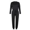 Women Fashion Pullover Long Sleeve Bandage Loose Pants Sweatsuits