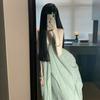 French Neck Sling Dress Fairy Summer Niche Design Atmosphere Sexy Backless Seaside Vacation Long Skirt