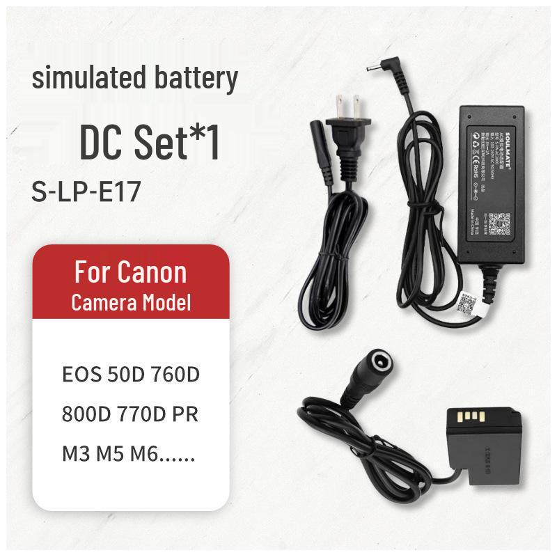 

7-Number Charm DSLR Fake Battery Power Supply for EOS/50D 760D 800D 60D Camera