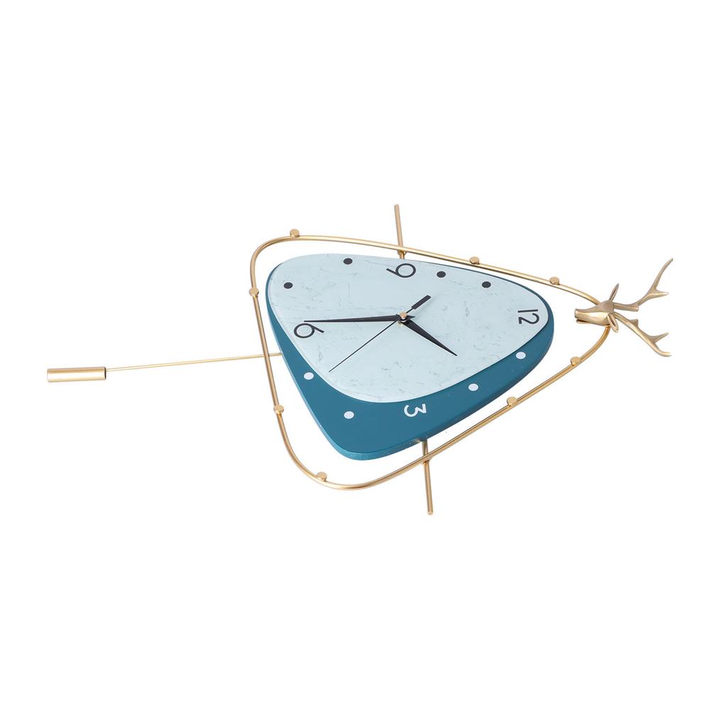 Nordic Light Luxury Clock Fashion Deer Head Wall Clock Living Room Household Decoration