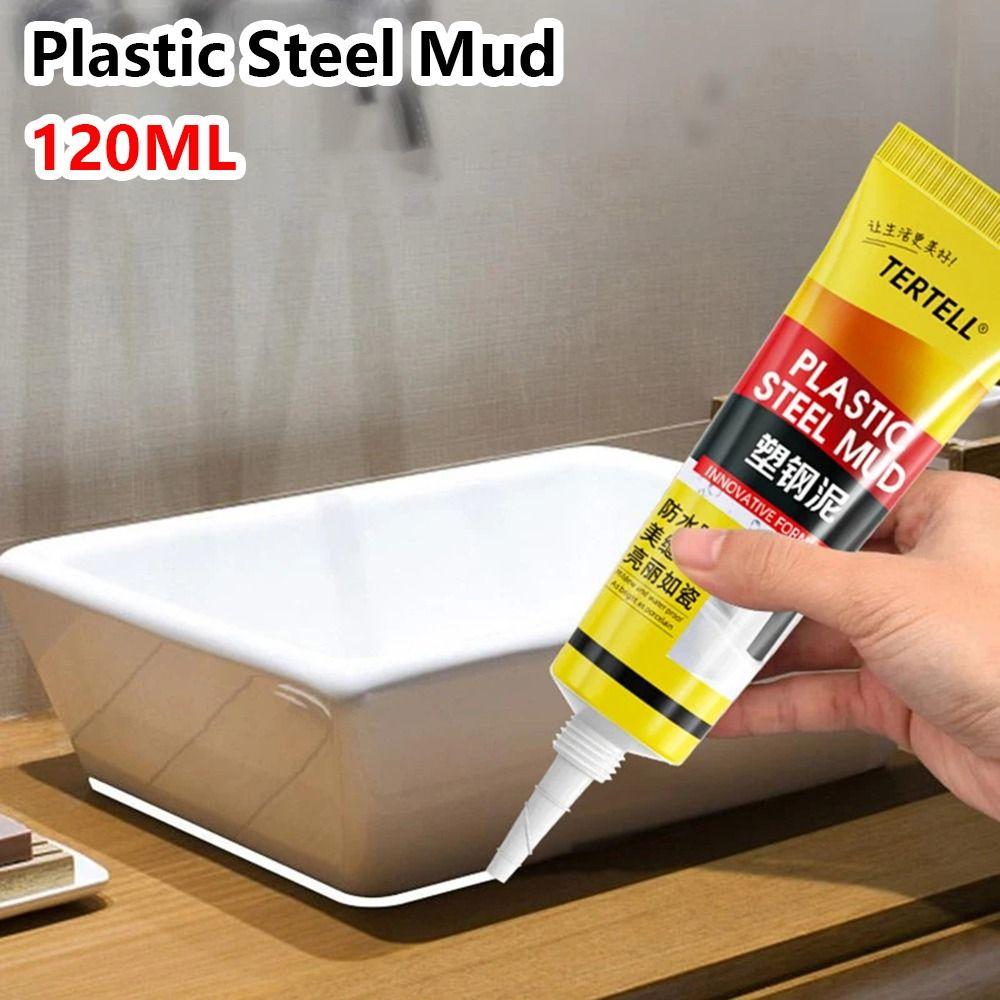 1Pcs Waterproof Epoxy Paste White Caulking Glue New Plastic Steel Mud Bathroom Toilet