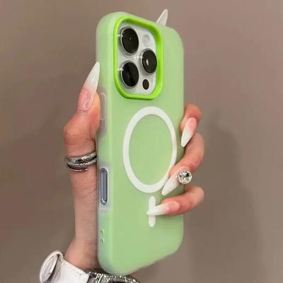 Luxury Candy Color 2 IN 1 Magsafe Case For iPhone 16 15 14 Plus 13 12 17 Pro Max Magnetic Wireless Charge Clear Matte Soft Cover