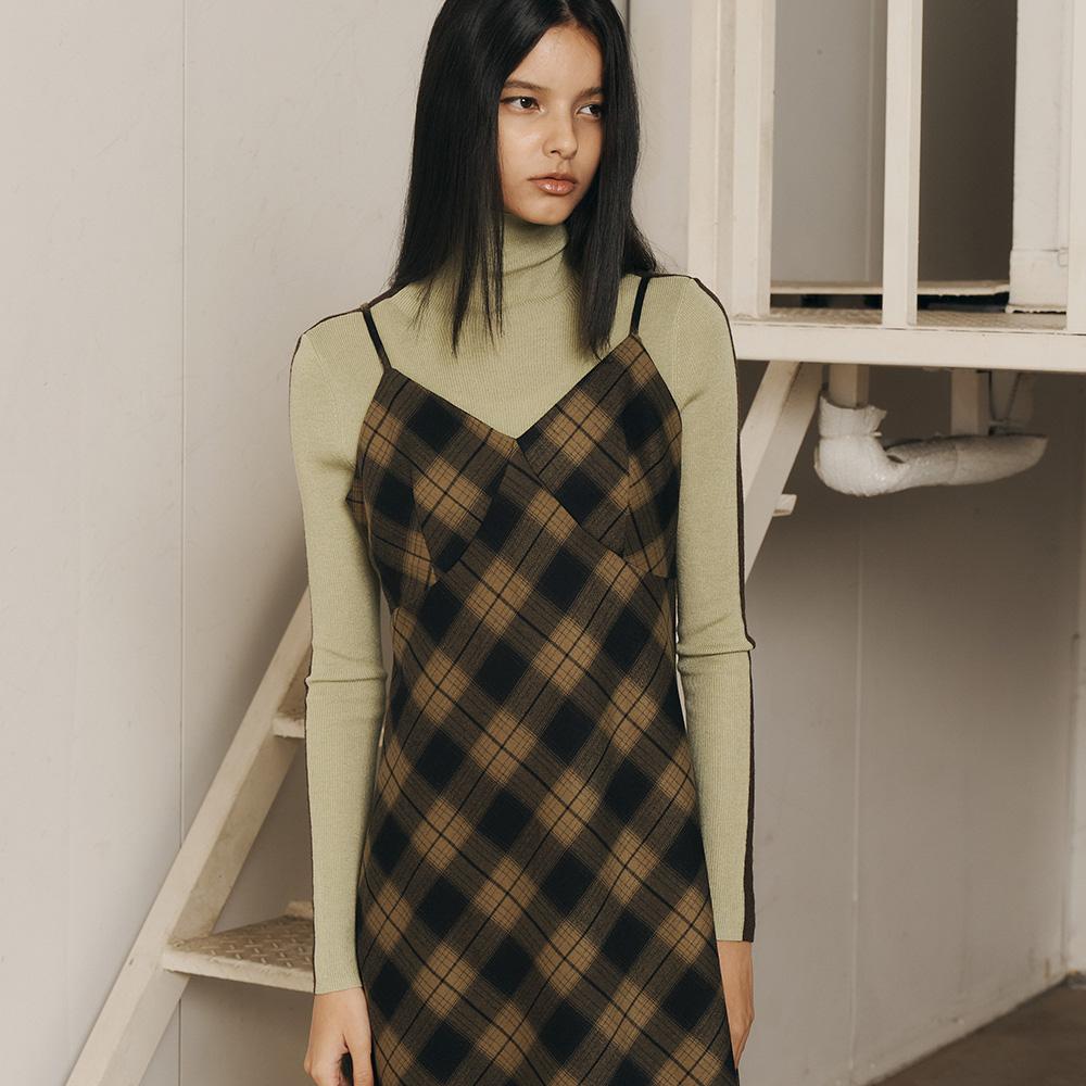 Eiaenlei Ar_Irregular Plaid Suspender Dress