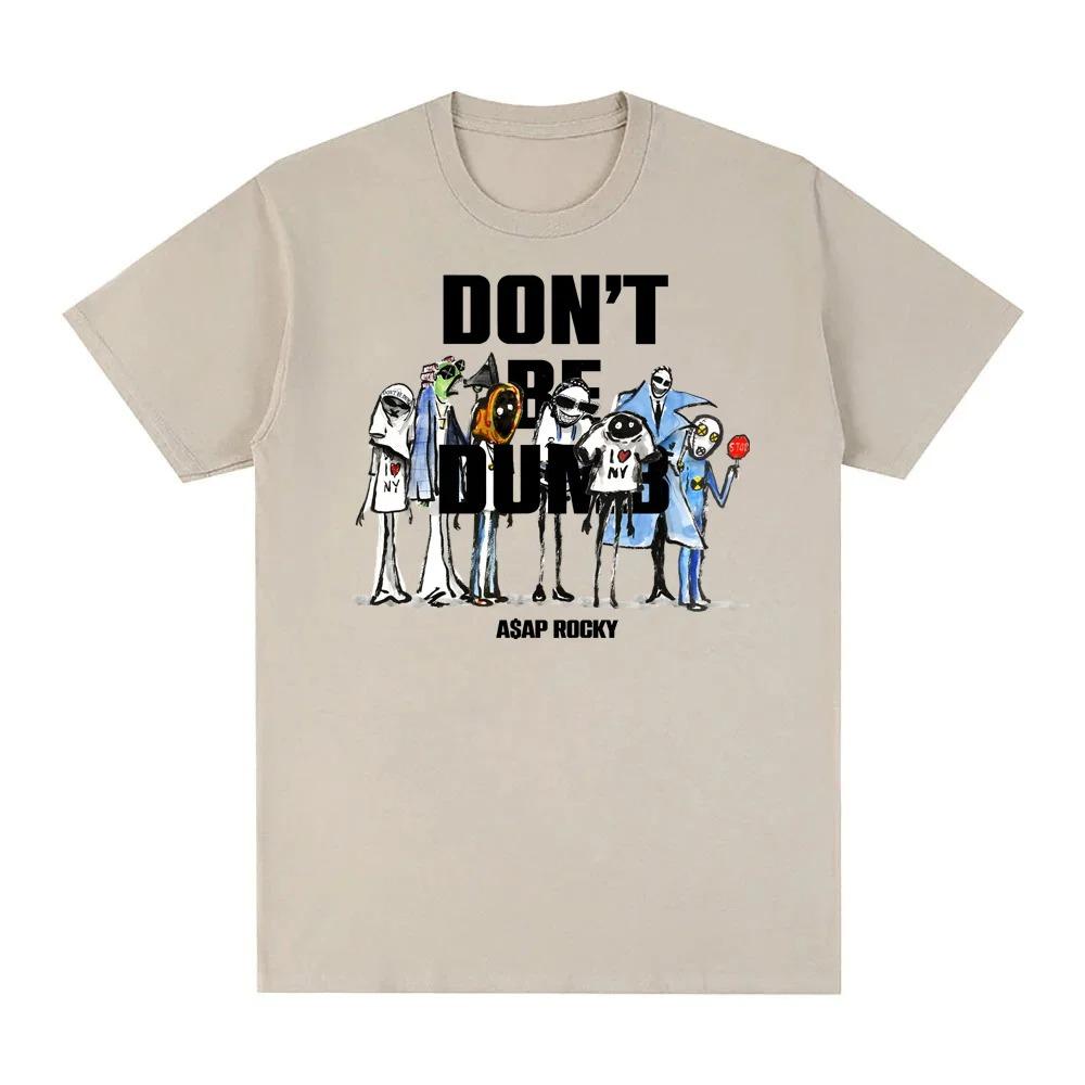 Repper AAP Rocky New Album DONT BE DUMB Graphic Print Tshirt Men Women Cotton Summer Fashion Tee Oversize Highstreet New Top