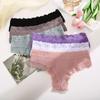 FINETOO Cotton Panties for Women Floral  Lace Briefs Comfortable Underwear Female Underpants Solid Color Pantys Lingerie S-XL