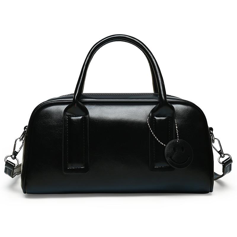 

Sewn Boston Bag Handbag Single-shoulder Crossbody Fashionable Large-capacity Women s Bag чорний