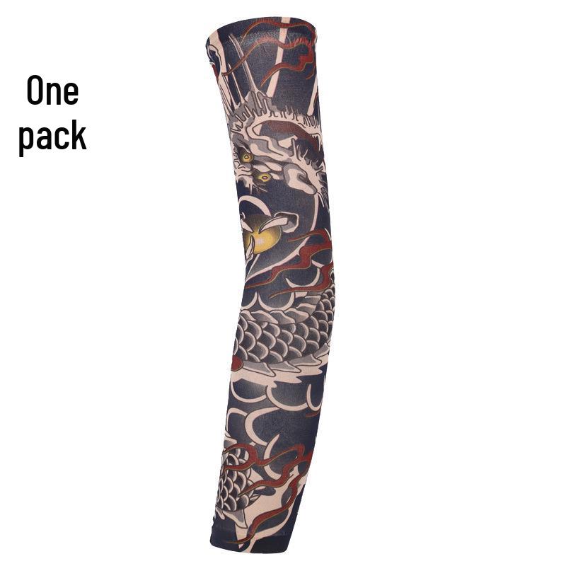 Seamless Outdoor Flower Tattoo Arm Sleeve - UV Protection for Cycling In Various Colors