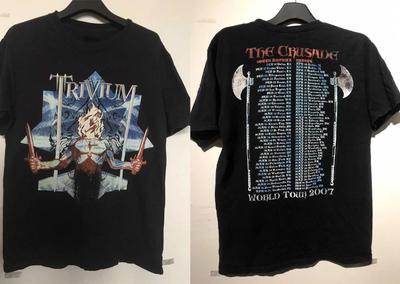 2 Sides Trivium Band World Tour 2007 Black Cotton All Size S-5XL T-shirt