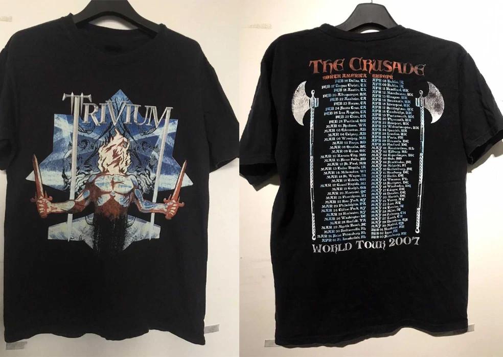 2 Sides Trivium Band World Tour 2007 Black Cotton All size S5XL Tshirt Unisex T-Shirt M