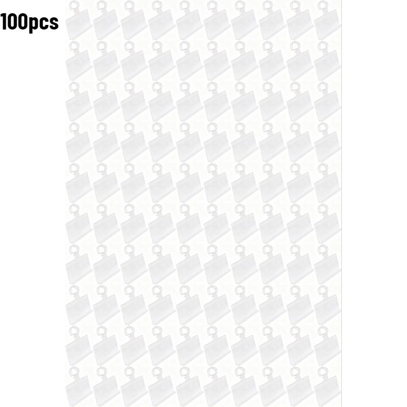 

100 PVC Snap Lock Price Tag Display Clips Retail Supermarket Shelves Store Display Home Market Office Organizer Shelf Stability