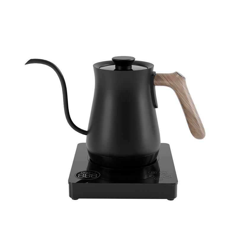 0.8L Gooseneck Kettle with Long Spout, Touch Screen Temp Control, 304 Stainless Steel Electric Kettle for Coffee & Tea Brewing