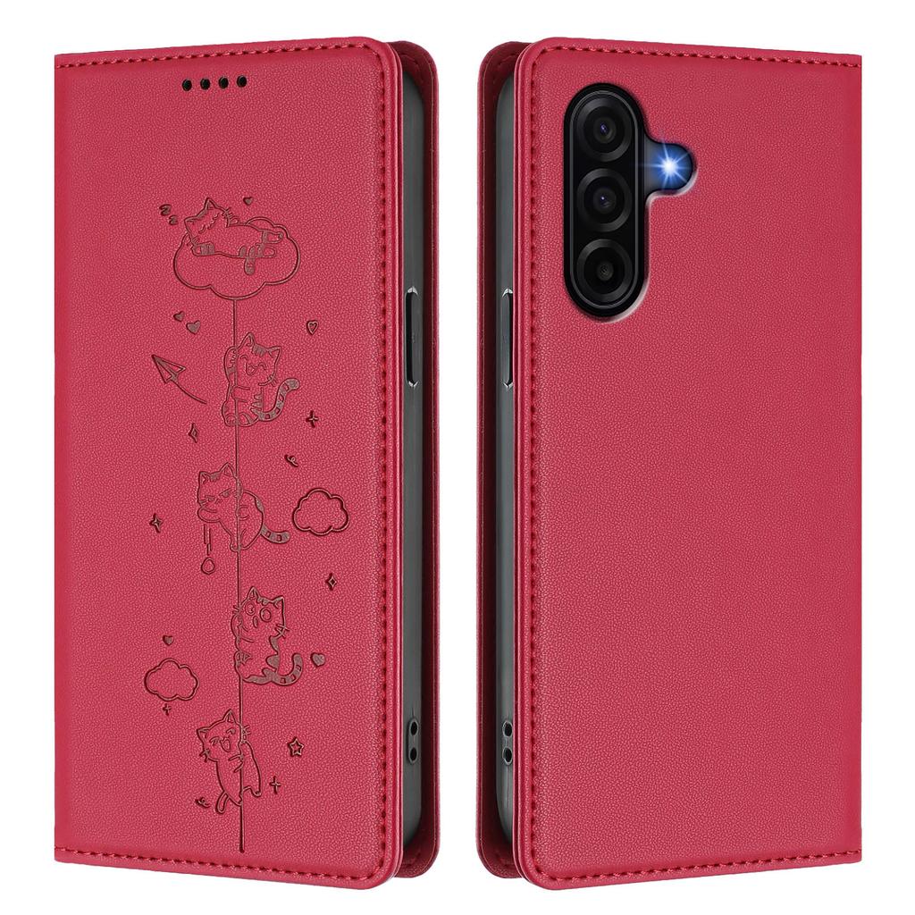 SUTENI G3 For Samsung Galaxy Z Fold5 5G Magnetic Case Waxy Texture Rotating Kickstand Leather Phone