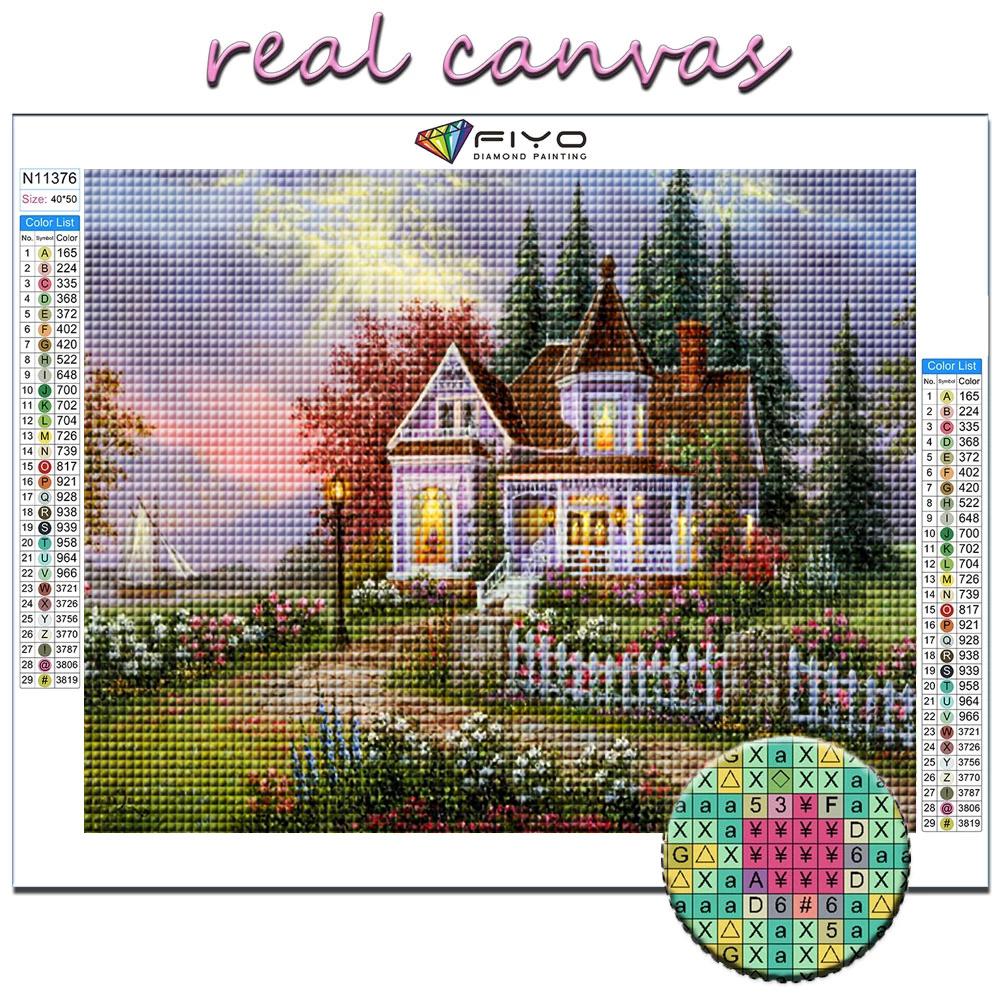 Diamond Painting Forest Hut Embroidery Cross Stitch Rhinestone Home Decor