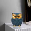 Modern Classy Lucky Owl Resin Art Figure Showpiece (Blue), 1 Piece