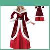 Weihnachtsmannkostüm aus weichem Cord für Damen mit stilvollen Accessoires