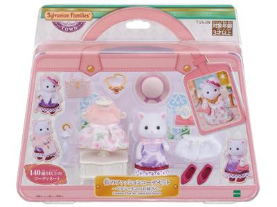 Sylvanian Families Town Fashion Coordination Set Cat Big ST Mark Ages 3 and Toy Sylvanian Epoch [Town -Persian Sister-] TVS-9 Certified, Up,