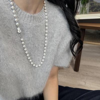 French Pearl Gourd Necklace Korean Light Luxury High-end Temperament Towel Chain Fashion Niche Versatile Item Decoration