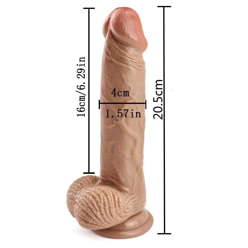 MoDi Realistic Dildo 8 Inch Dildo With Suction Cup For Women Vaginal G-spot And Anal Play 18+