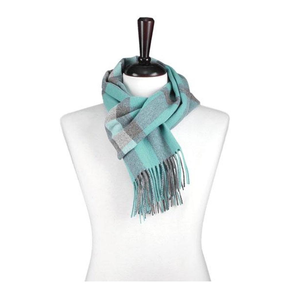 Men's Soft Check Wool Scarf 420VDRM