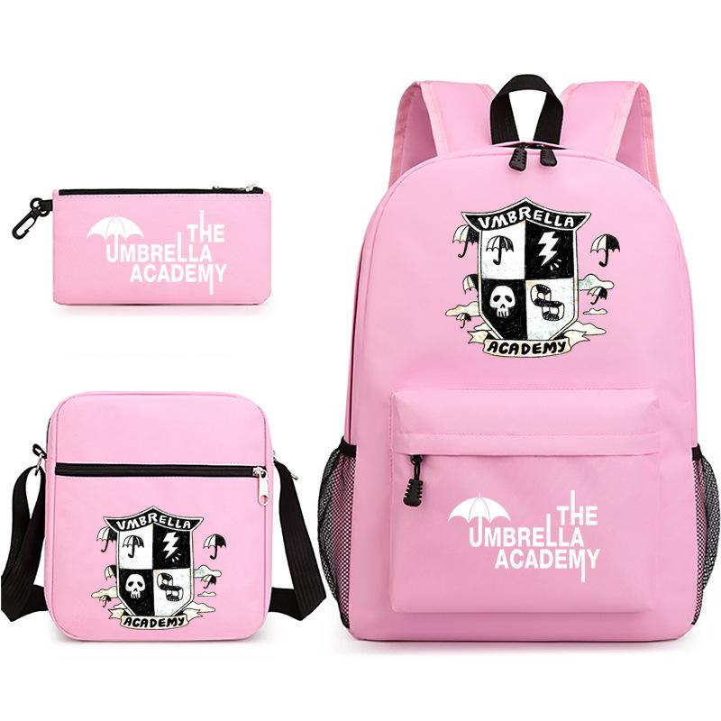 School Season Theumbrellaacademy School Bag 3-Piece Pencil Case + Shoulder Bag + Backpack