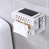 Hollow Toilet Paper Holder Storage Rack Creative Wall-mounted Wrought Iron Multi-function Punch-free