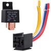80A DC 12V/24V 4 5 Pin 4p 5p Waterproof Car Relay Automotive Relays 12V 24V For Head Light Air Conditioner With Relay Socket Relays 5