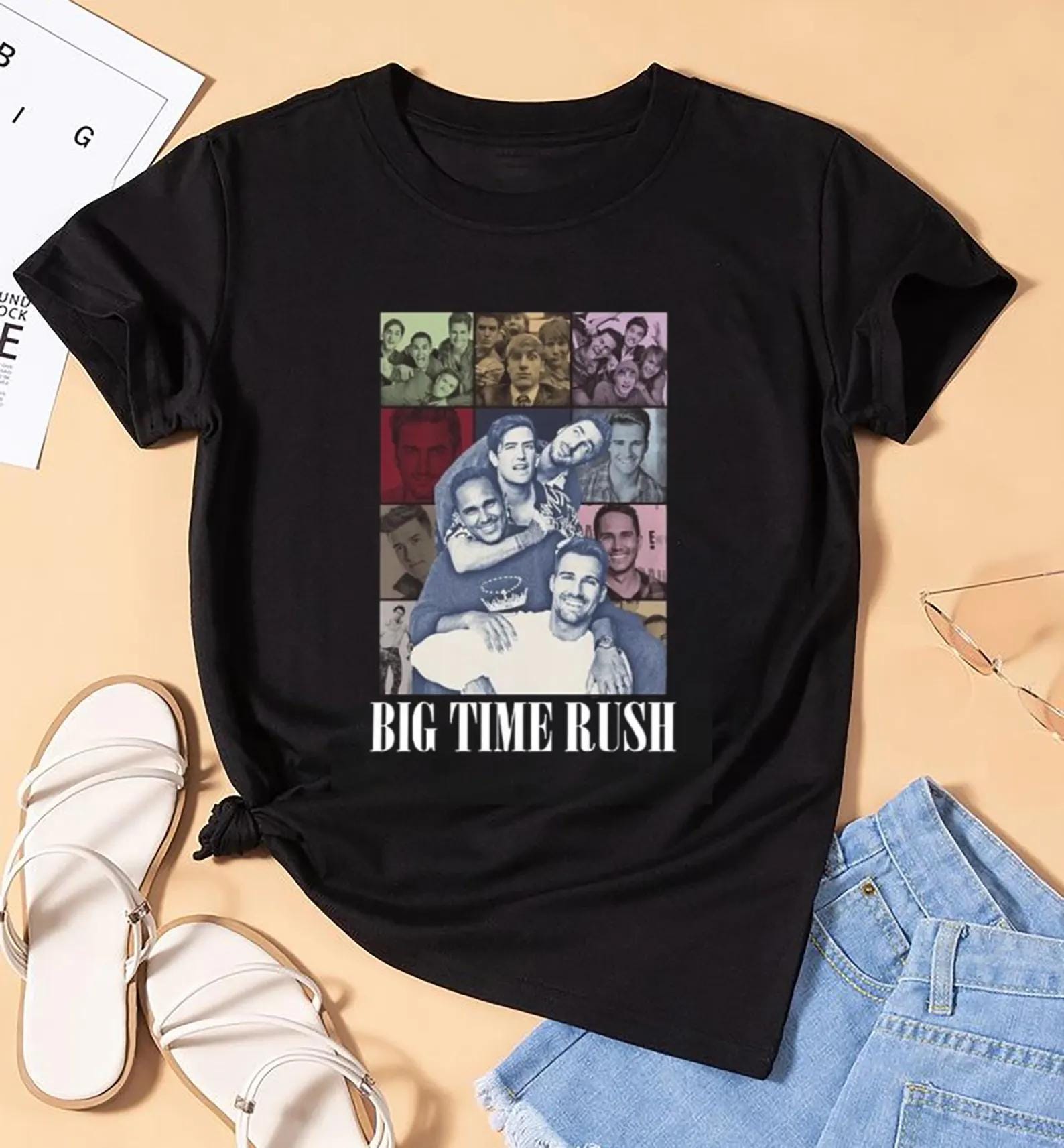 Big Time Rush Bootleg Shirt, 90s Vintage Band Tee, Tour ConcerT shirt, Big Time Rush Fan Gift, Big Time Rush Merch,Retro Pop Graphic T shirt 4XL