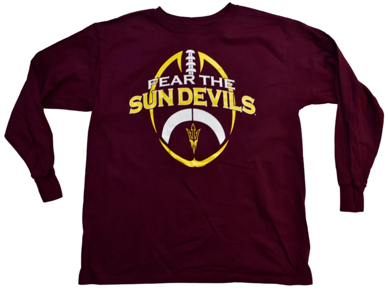 

TSI Youth Boys Arizona State Football Fear The Sun Devils Shirt NWT S-XL S