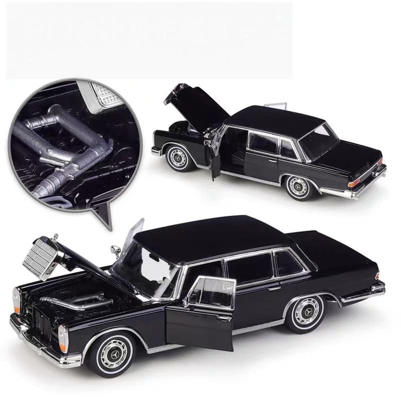 New Product 1/24 1963 Mercedes Benz 600 Sedan Simulation Alloy Car Model Toy Collection Display Ornament Boy And  Girl Gifts