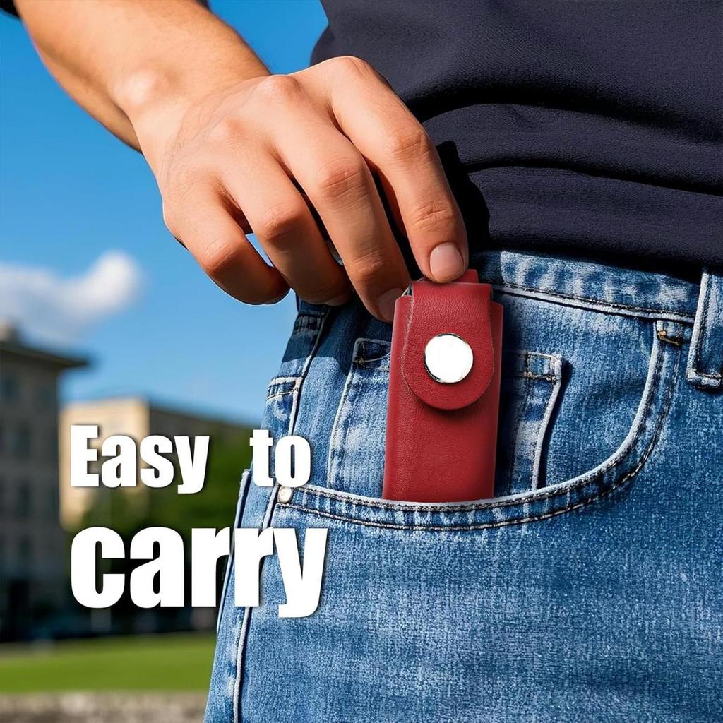 Flash Drive Storage Case USB Flash Drive Leather Case With Protector Cap Anti-Lost Storage Bag For Desk Photographers Card